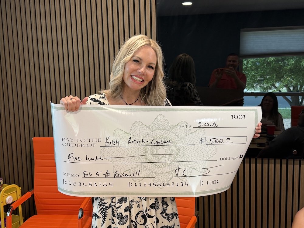 The Only Thing Better Than Great Service? A Really Big Check